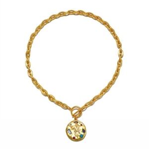 Sequin Mosaic Zodiac Necklace Gemini